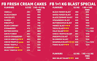 FB Cakes menu 1