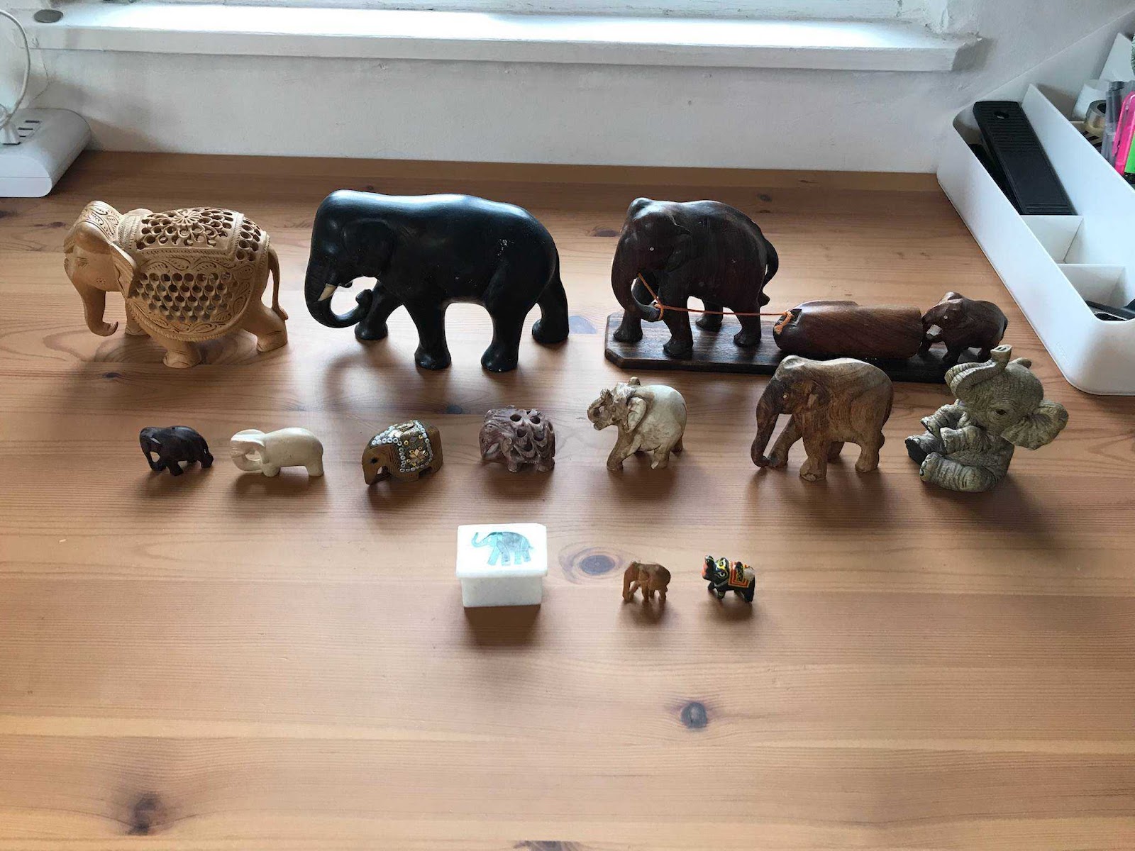 Photo of collectible elephants