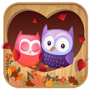 Cute Owl Love Keyboard Theme  Icon