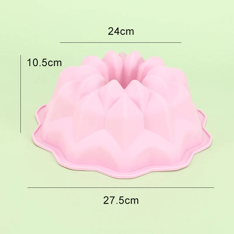 Siliconen cakevorm met grote dubbele bloem, ideaal voor DIY bakken. Perfect voor het maken van unieke taarten.