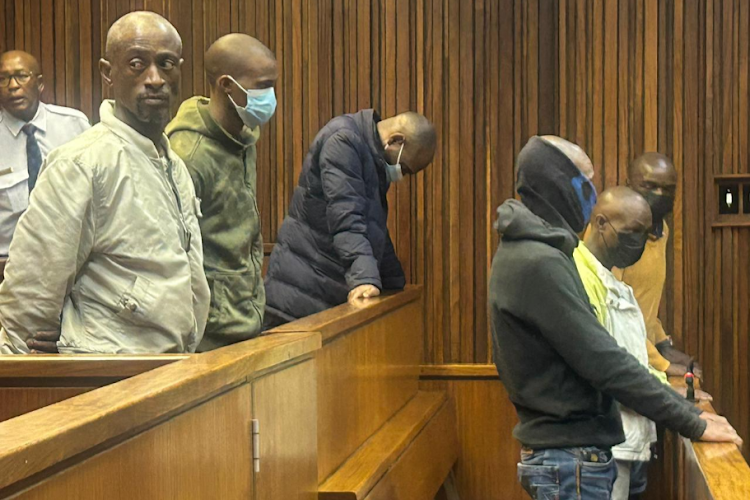 Members of the syndicate that preyed on bank clients receive their sentences in the Johannesburg high court. Picture: SUPPLIED