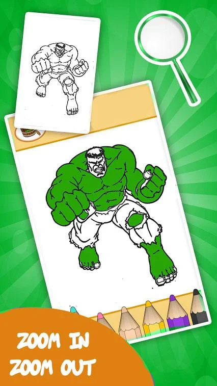   Super Hero Coloring Books- 스크린샷 