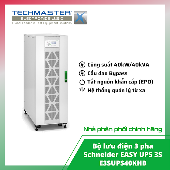 Bộ Lưu Điện 3 Pha Schneider Easy Ups 3S E3Sups40Khb (Hàng Chính Hãng, Bảo Hành 12 Tháng)