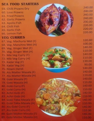 Madhu Restaurant menu 