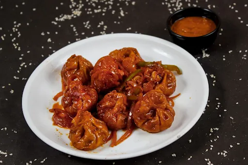 Soyabean Chilli Dry Momos [8 Pieces]