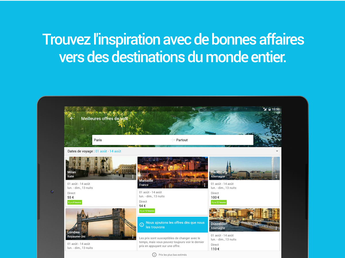   Skyscanner – Capture d'écran 