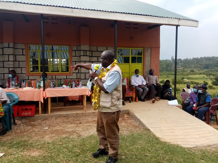 Emuhaya MP Omboko Millemba at Mumboko Primary School