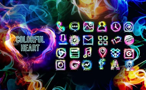 Lastest Colorful Heart Launcher theme APK for PC