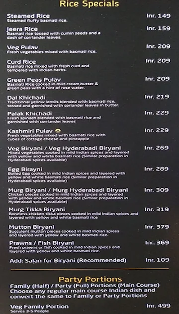 Global Punjab menu 