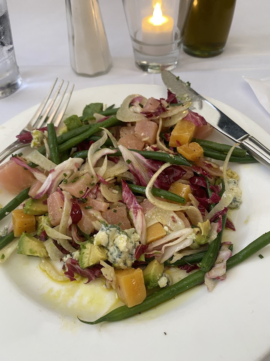 Beet and haricot vert salad