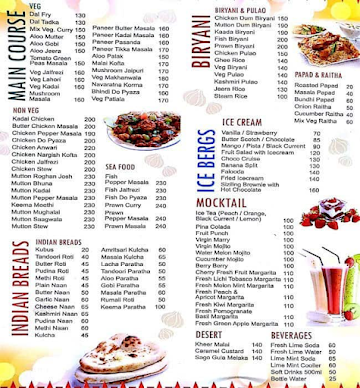 Al-Beck menu 