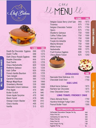 Chef Bakers menu 1