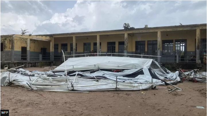 Roofs have caved in as the cyclone tore through Madagascar