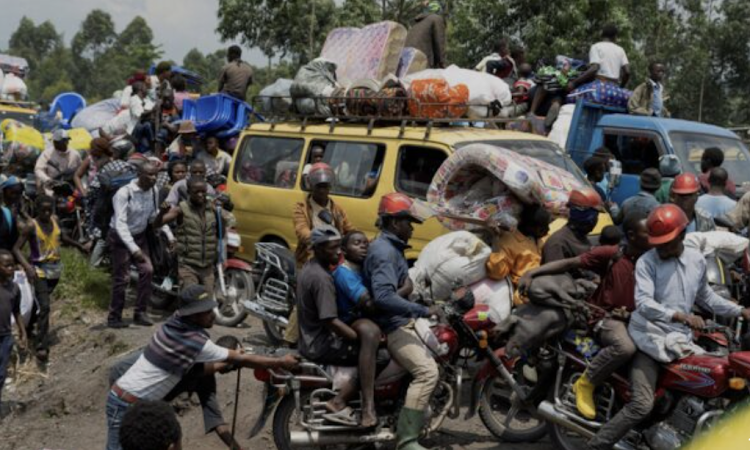 DRC residents fleeing