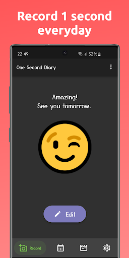 Screenshot One Second Diary