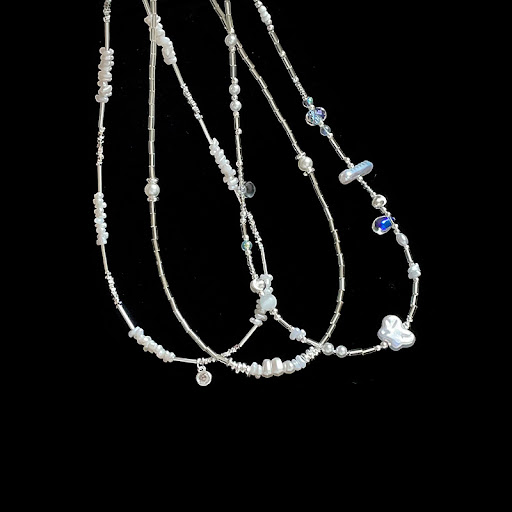 Title 9, Womens Irregular Pearl Zircon Necklace Dazzlin...