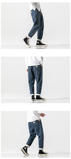 Title 6, Washed Jeans Chinese Style Harem Pants