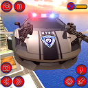 Herunterladen Flying Police Robot Cop Car : City Wars Installieren Sie Neueste APK Downloader