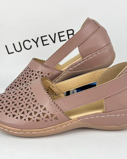 Rimocy Pink Leather Hollow Out Loafers Women 2022 Autumn ... - 2