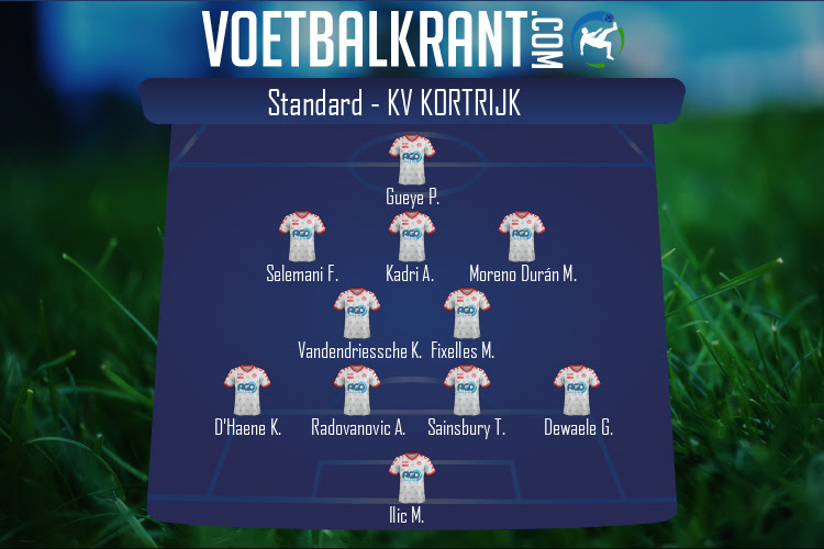 Opstelling KV Kortrijk | Standard - KV Kortrijk (30/10/2021)