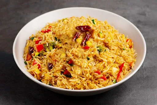 Burnt Red Chilli Rice - Vegetables