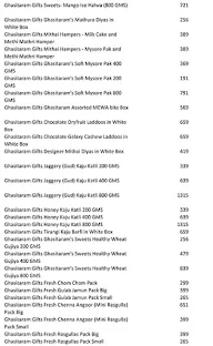 Ghasitaram Sweets N Gifts menu 7