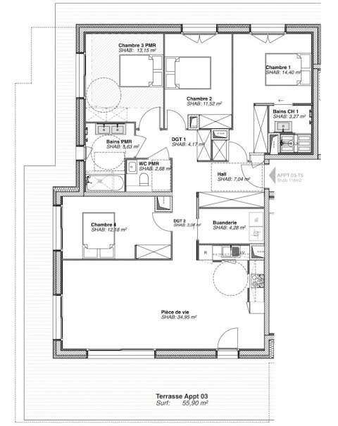 Vente appartement 5 pièces 116 m² à Bonneville (74130), 540 000 €