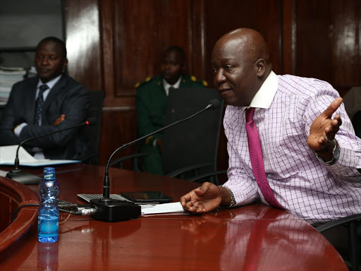 National Assembly Deputy Minority Leader Jakoyo Midiwo before the Parliamentary Powers and Privileges Committee on March 18 last year /HEZRON NJOROGE