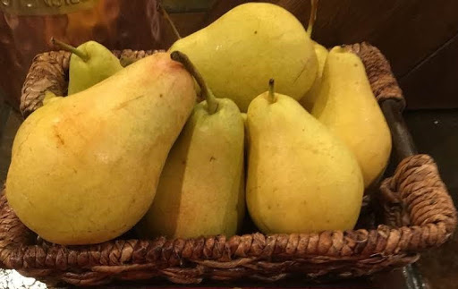 Beautiful home grown pears