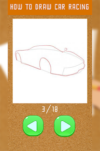 How to draw racing car - náhled