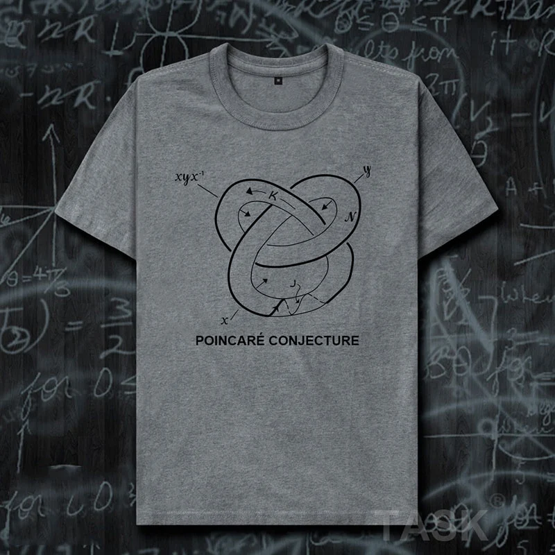 Camiseta de algodón puro manga corta para hombre y mujer, tema Topología de la Conjetura de Poincaré, cómoda y elegante.