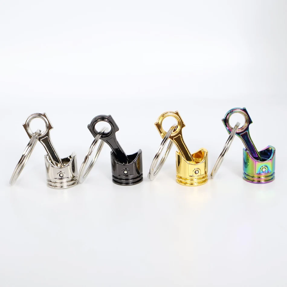 Porte-clés piston de moteur en métal créatif, nouveau porte-clés modifié personnalisé, pendentif original pour clés de voiture.