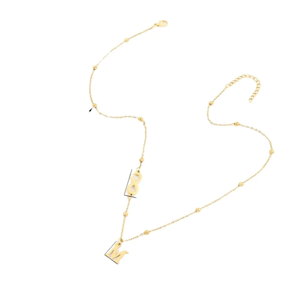 26-letterige hangende roestvrijstalen ketting. Toon je initiaal. Een gepersonaliseerd en elegant cadeau voor elke gelegenheid.