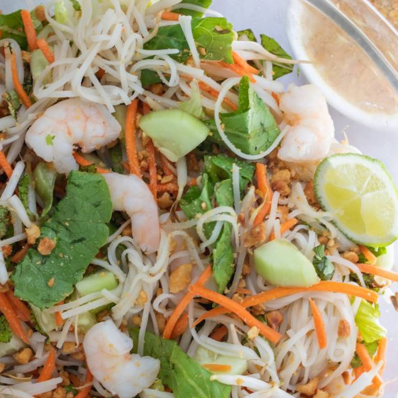 Fresh Shrimp Spring Roll Bowls