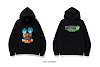 bape® x dragon ball super son goku&vegeta pullover hoodie black