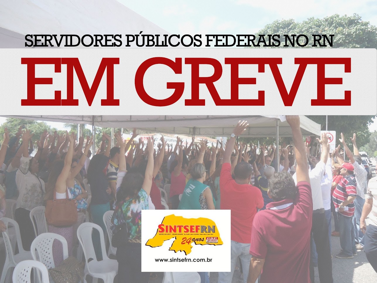 momento da aprovação da greve pelos servidores 