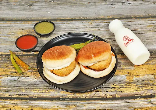 Vada Pav [2 Pav] With Malai Lassi