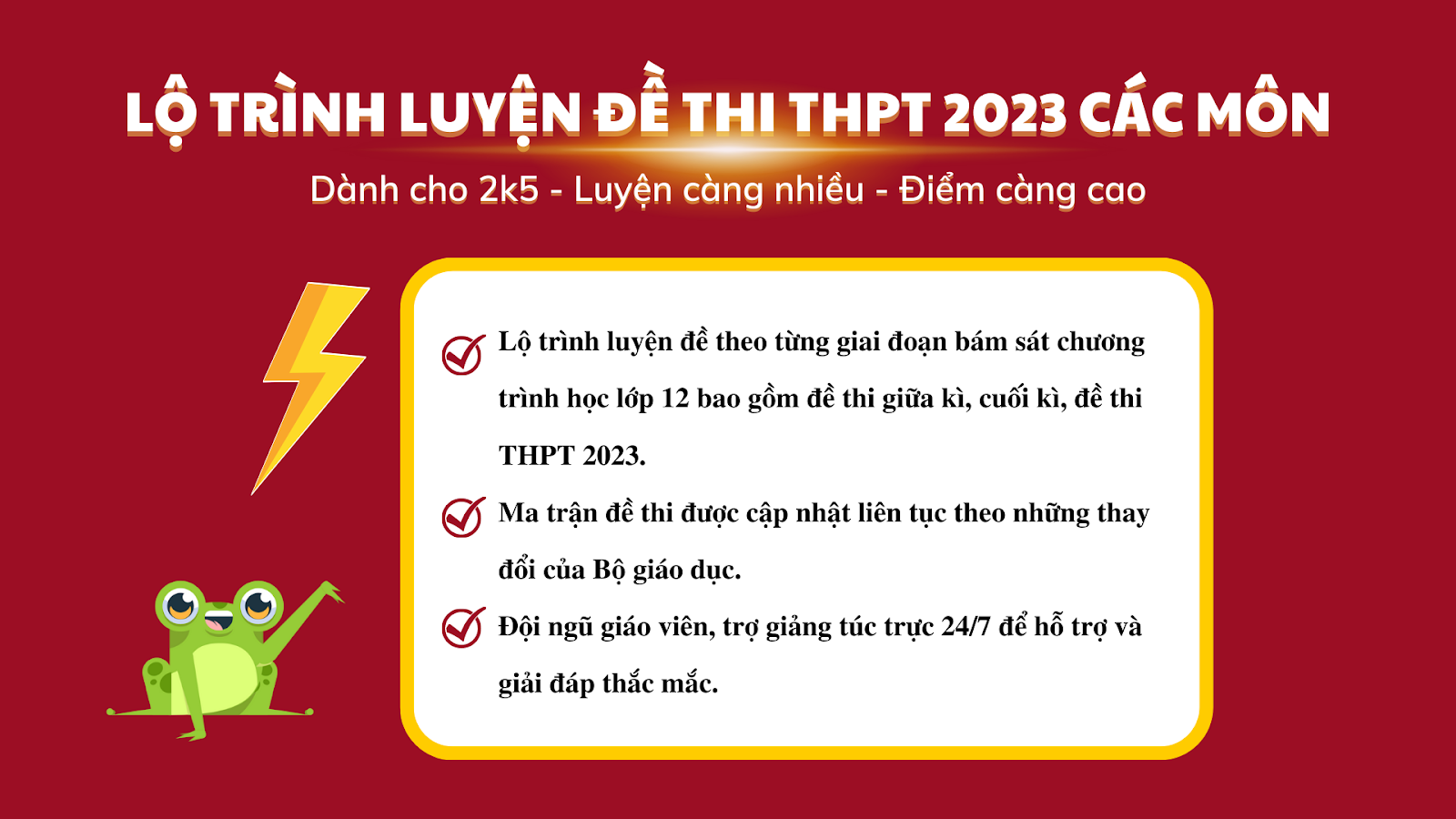 lộ trình luyện thi thpt