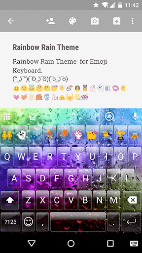 Rainbow Rain Emoji keyboard