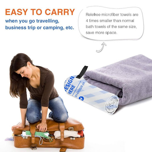 Title 6, Vertical Microfiber Portable Quick Dry Bath Tow...