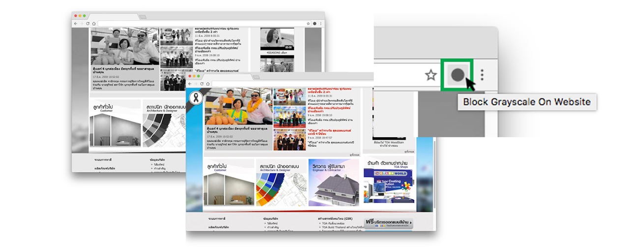 Block Grayscale แก้เว็บขาวดำให้กลับมามีสีสัน Preview image 2