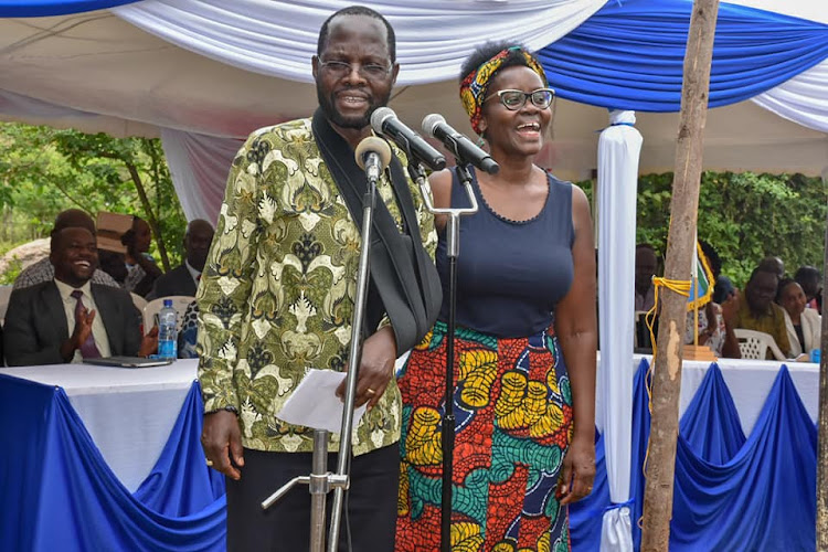 Kisumu Governor Anyang' Nyong'o and his wife Dorothy