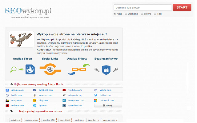 SEO Wykop - wycena stron, analiza SEO chrome extension