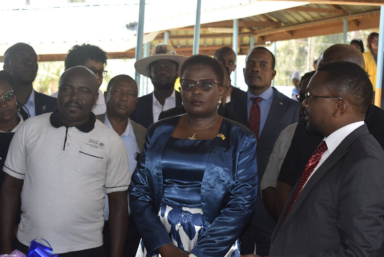 Meru Governor Kawira Mwangaza at the Meru Teaching and Referral Hospital