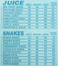 Tashan Shakes & Cafe menu 2