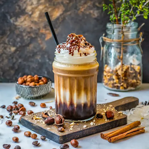 Hazelnut Iced Latte [450 Ml, 1 Mason Jar]