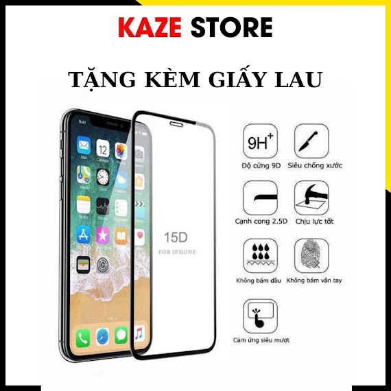 Kính Cường Lực Iphone Full Màn, Bảo Vệ Màn Hình 15D Remax 8 Plus/X/ Xs Max /11/ 11 Promax/12 Promax/ 13 / 13 Promax