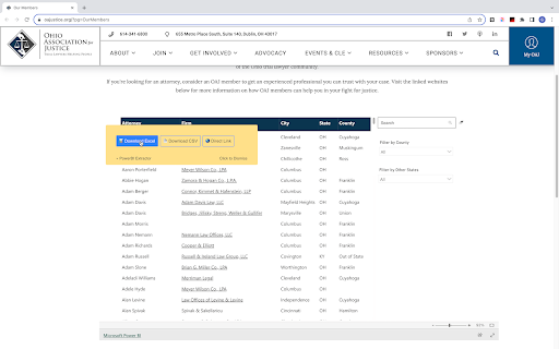 PowerBI Extractor by Table Capture