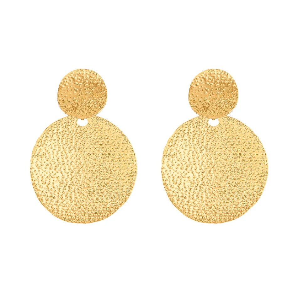 Boucles d'oreilles géométriques en métal élégantes et personnalisées pour femmes, mode rétro, parfaites pour un style unique