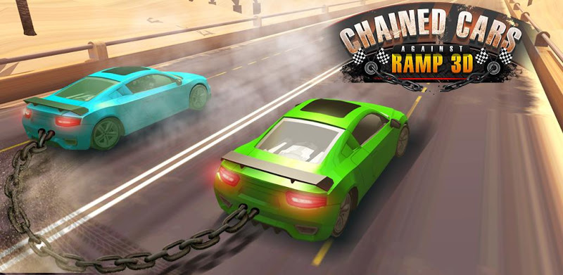 Chained Cars Against Ramp 3D